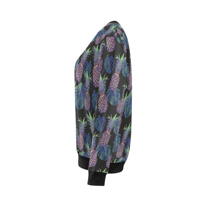 Pineapple Pattern Print Design PP04 Women Long Sleeve Sweatshirt-JorJune