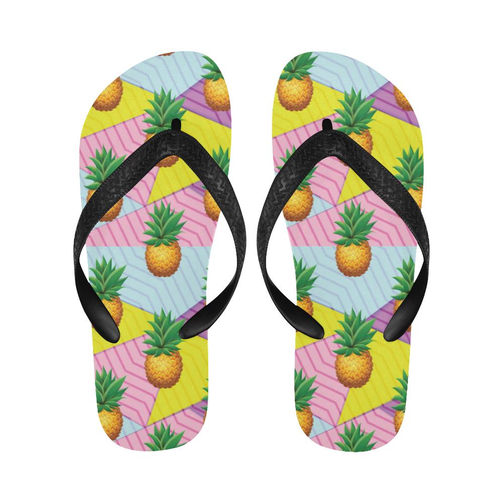 Pineapple Pattern Print Design PP05 Flip Flops-JorJune