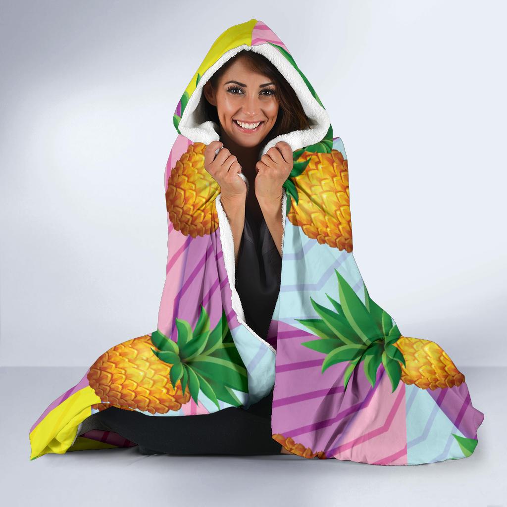 Pineapple Pattern Print Design PP05 Hooded Blanket-JORJUNE.COM