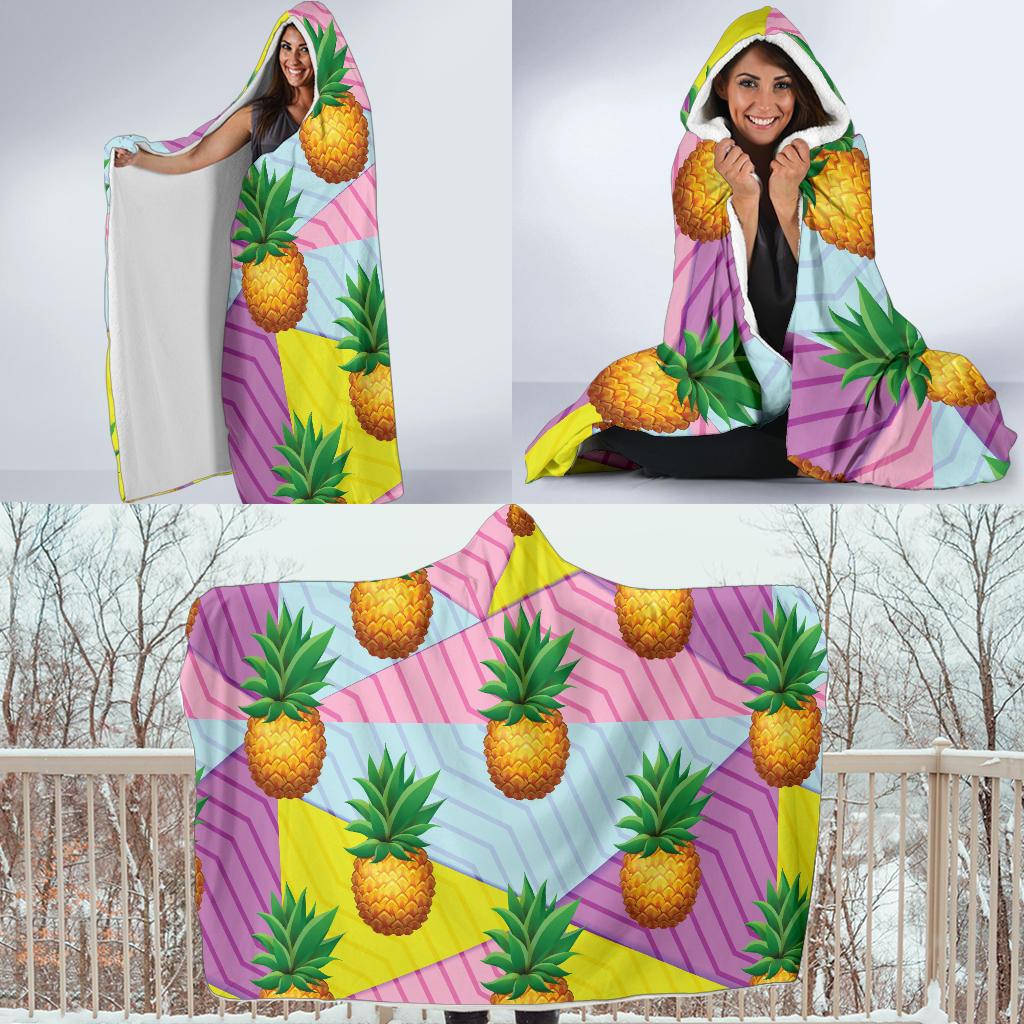 Pineapple Pattern Print Design PP05 Hooded Blanket-JORJUNE.COM