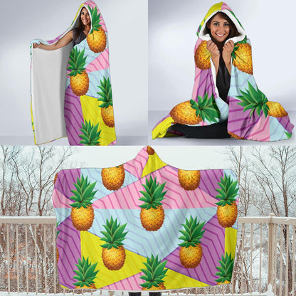 Pineapple Pattern Print Design PP05 Hooded Blanket-JORJUNE.COM