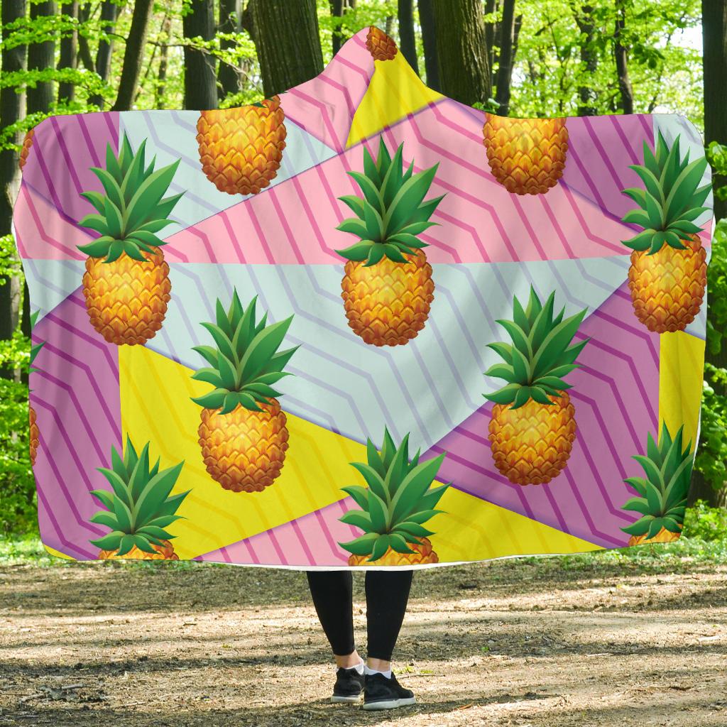 Pineapple Pattern Print Design PP05 Hooded Blanket-JORJUNE.COM