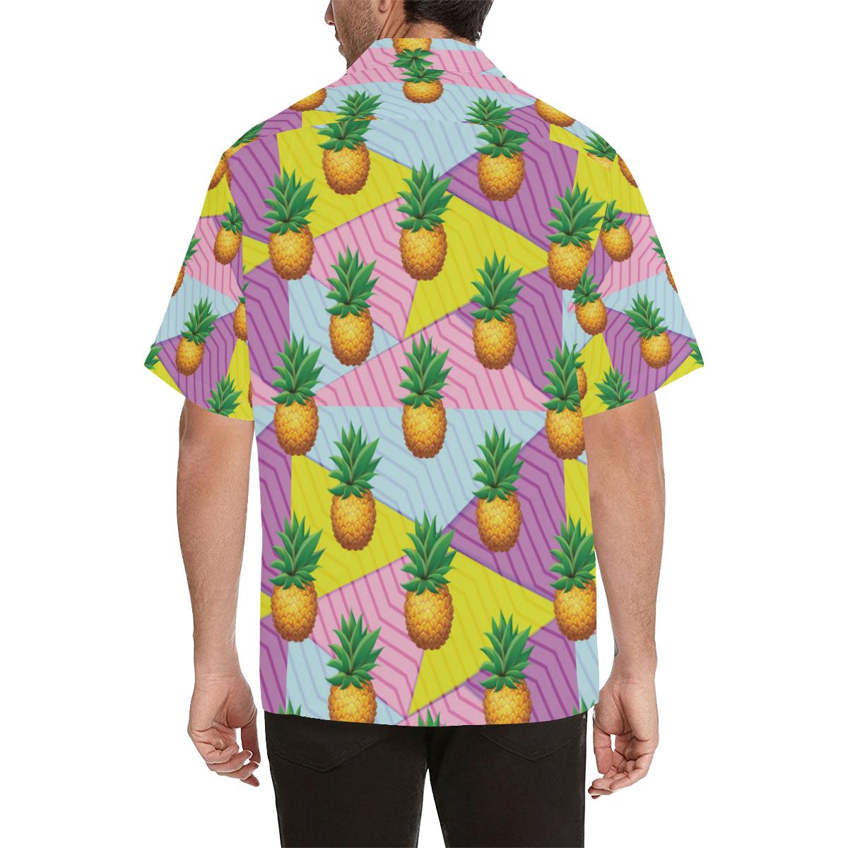 Pineapple Pattern Print Design PP05 Men Hawaiian Shirt-JorJune