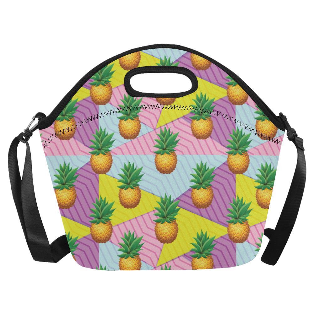 Pineapple Pattern Print Design PP05 Neoprene Lunch Bag-JorJune