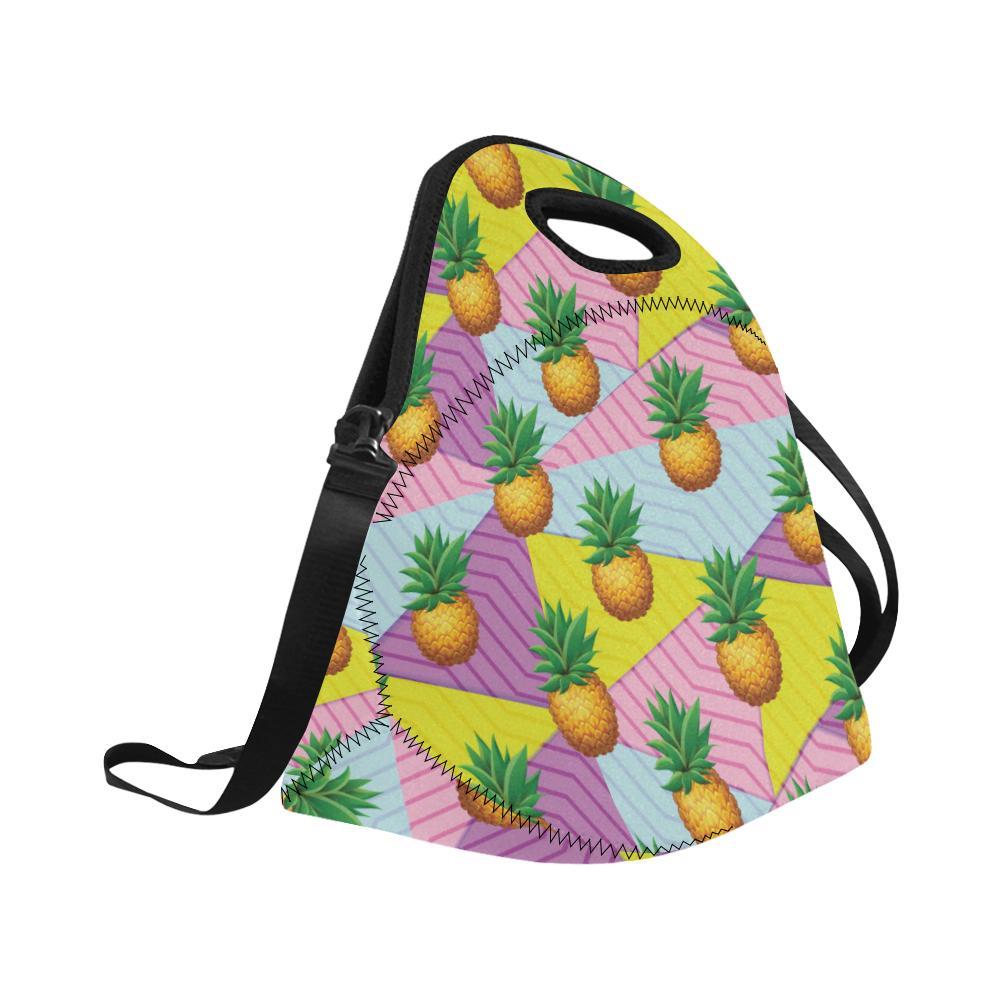 Pineapple Pattern Print Design PP05 Neoprene Lunch Bag-JorJune