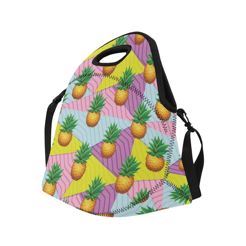 Pineapple Pattern Print Design PP05 Neoprene Lunch Bag-JorJune