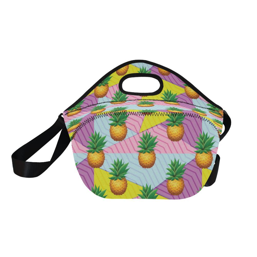 Pineapple Pattern Print Design PP05 Neoprene Lunch Bag-JorJune