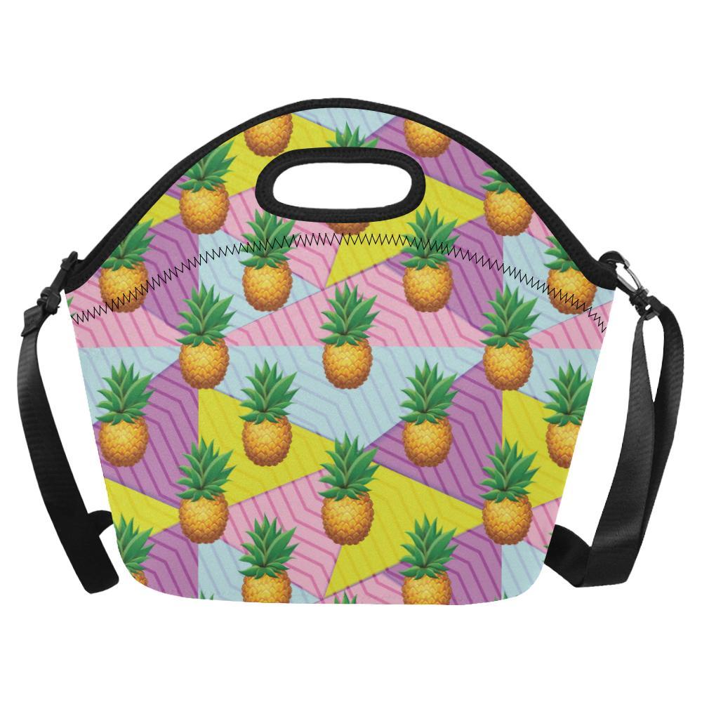 Pineapple Pattern Print Design PP05 Neoprene Lunch Bag-JorJune