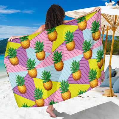 Pineapple Pattern Print Design PP05 Sarong Pareo Wrap-JORJUNE.COM