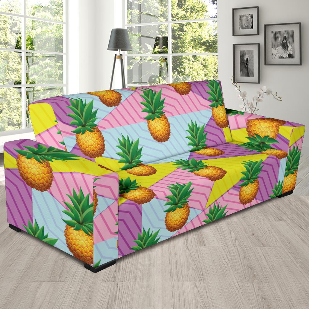 Pineapple Pattern Print Design PP05 Sofa Slipcover-JORJUNE.COM
