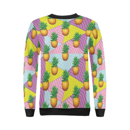 Pineapple Pattern Print Design PP05 Women Long Sleeve Sweatshirt-JorJune