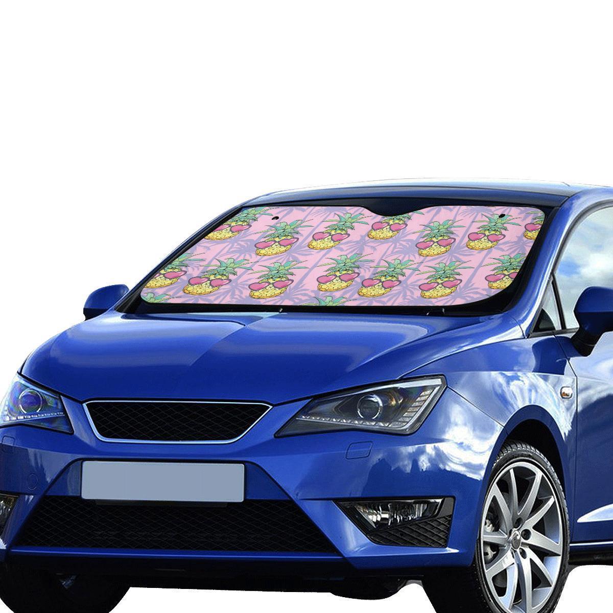 Pineapple Pattern Print Design PP06 Car Sun Shade-JorJune