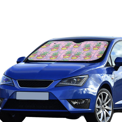 Pineapple Pattern Print Design PP06 Car Sun Shade-JorJune
