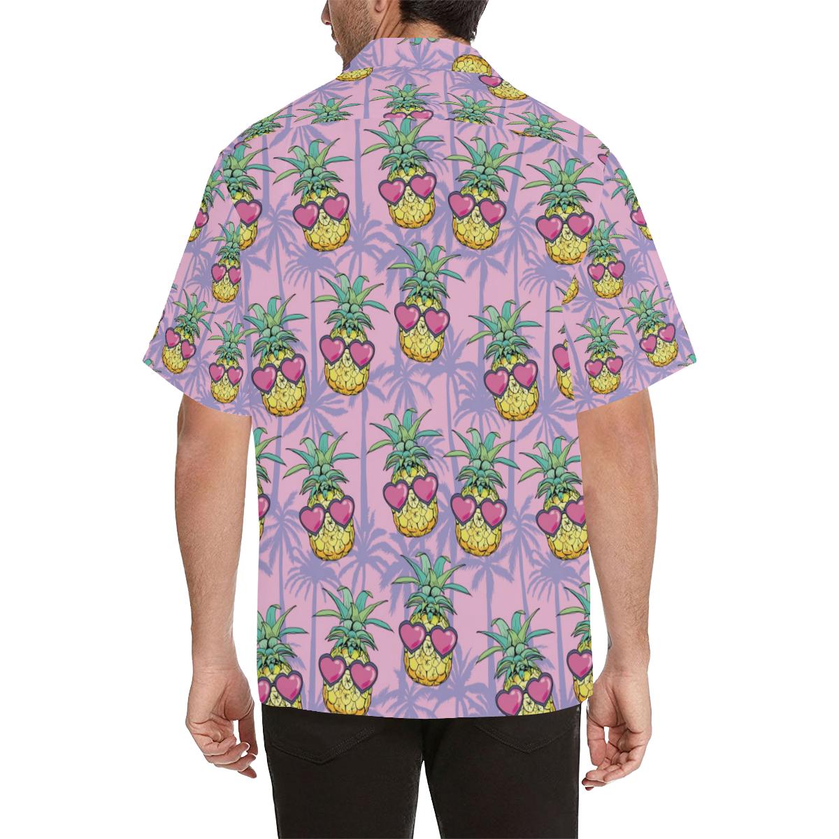 Pineapple Pattern Print Design PP06 Men Hawaiian Shirt-JorJune