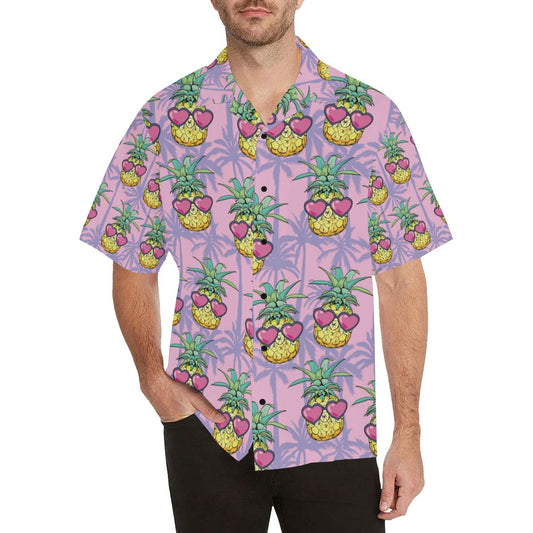 Pineapple Pattern Print Design PP06 Men Hawaiian Shirt-JorJune