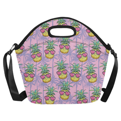 Pineapple Pattern Print Design PP06 Neoprene Lunch Bag-JorJune