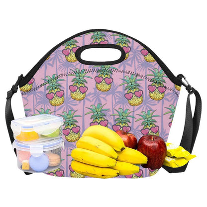 Pineapple Pattern Print Design PP06 Neoprene Lunch Bag-JorJune