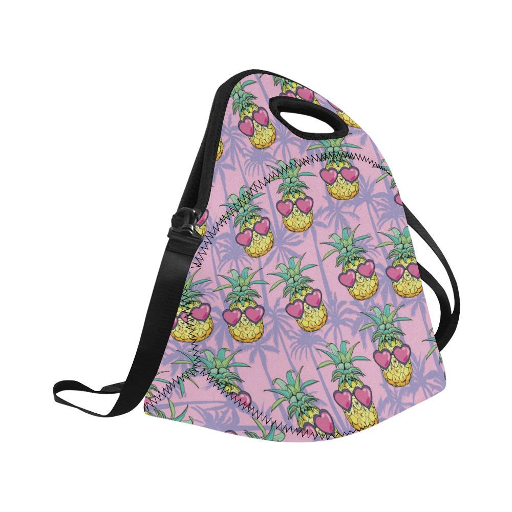 Pineapple Pattern Print Design PP06 Neoprene Lunch Bag-JorJune