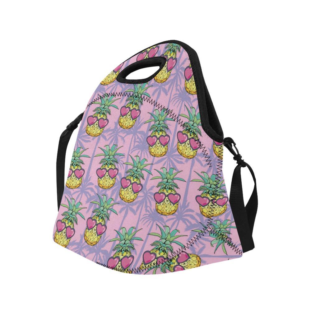 Pineapple Pattern Print Design PP06 Neoprene Lunch Bag-JorJune