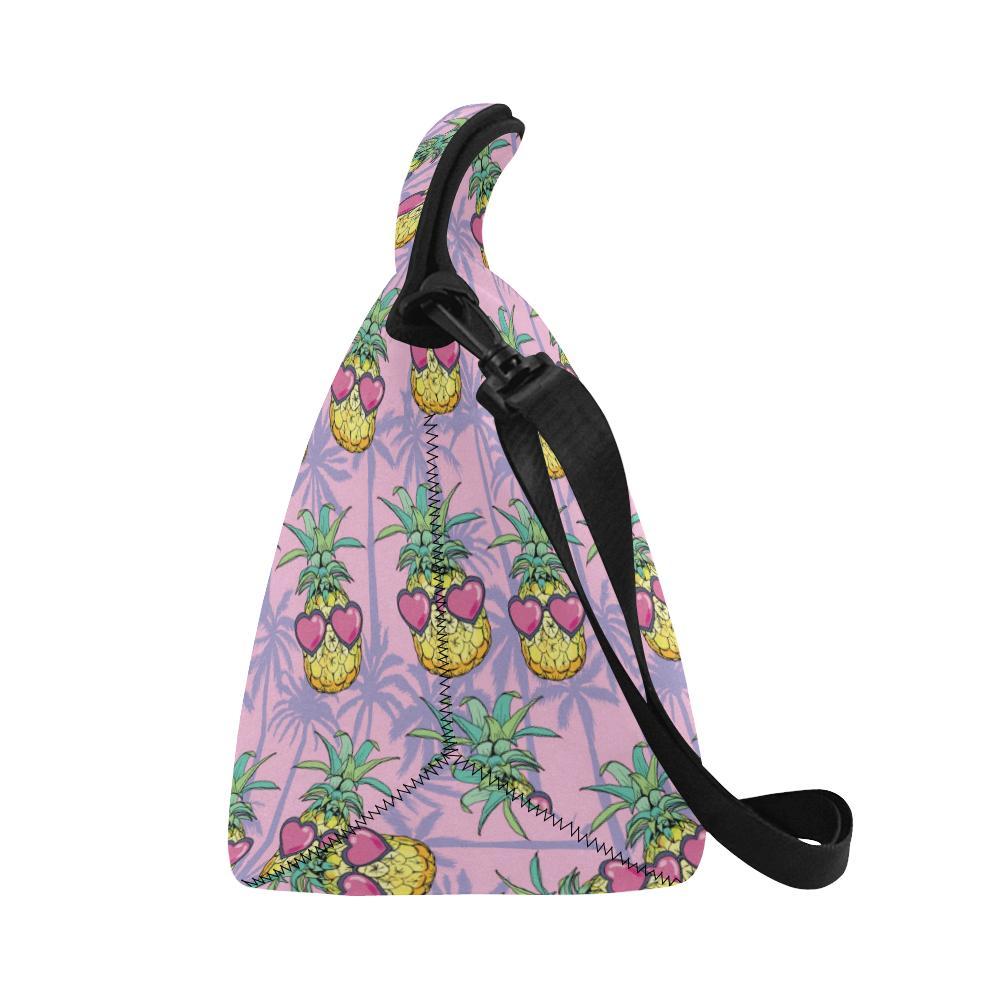 Pineapple Pattern Print Design PP06 Neoprene Lunch Bag-JorJune
