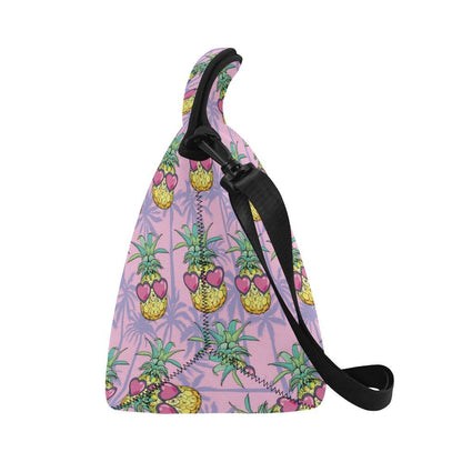 Pineapple Pattern Print Design PP06 Neoprene Lunch Bag-JorJune