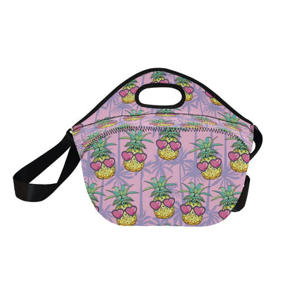 Pineapple Pattern Print Design PP06 Neoprene Lunch Bag-JorJune