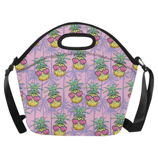 Pineapple Pattern Print Design PP06 Neoprene Lunch Bag-JorJune