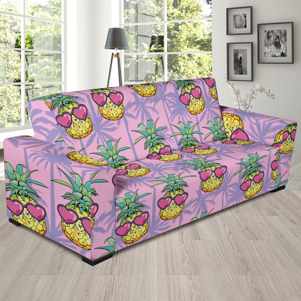 Pineapple Pattern Print Design PP06 Sofa Slipcover-JORJUNE.COM