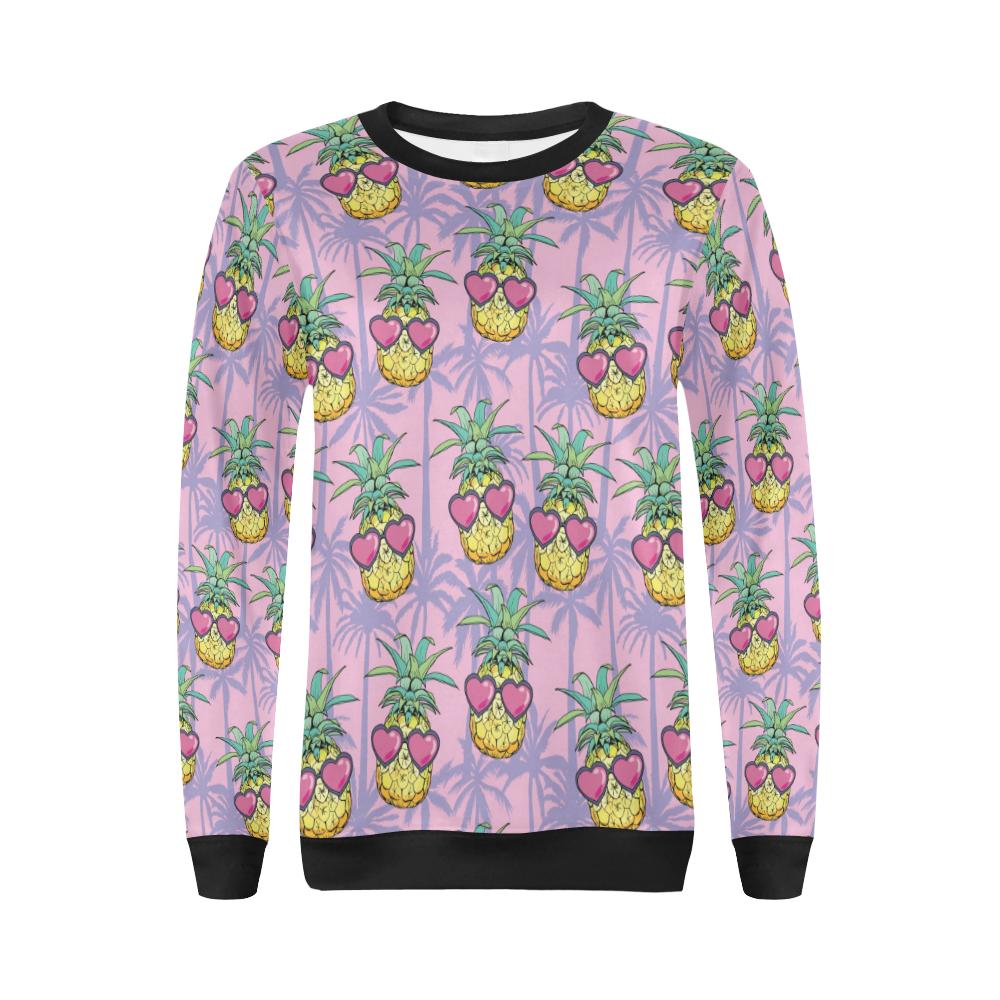 Pineapple Pattern Print Design PP06 Women Long Sleeve Sweatshirt-JorJune
