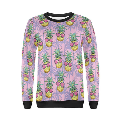 Pineapple Pattern Print Design PP06 Women Long Sleeve Sweatshirt-JorJune