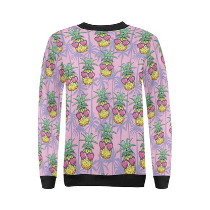 Pineapple Pattern Print Design PP06 Women Long Sleeve Sweatshirt-JorJune