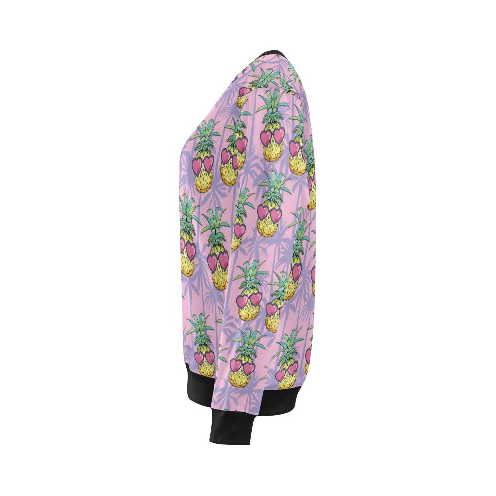 Pineapple Pattern Print Design PP06 Women Long Sleeve Sweatshirt-JorJune