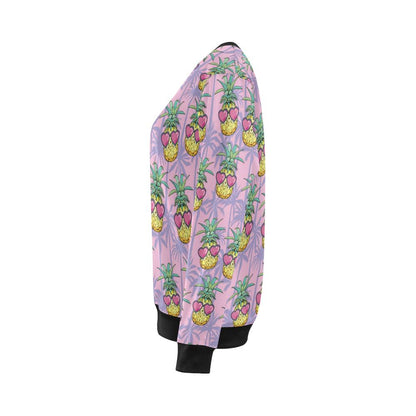 Pineapple Pattern Print Design PP06 Women Long Sleeve Sweatshirt-JorJune