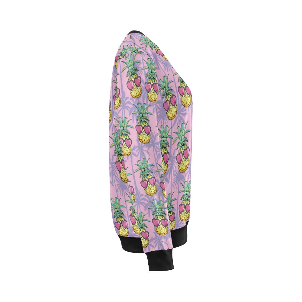 Pineapple Pattern Print Design PP06 Women Long Sleeve Sweatshirt-JorJune