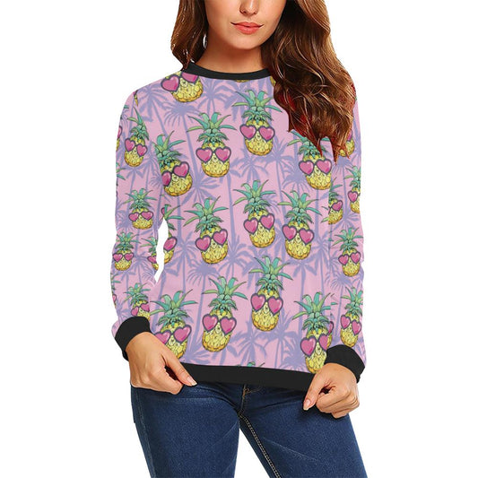 Pineapple Pattern Print Design PP06 Women Long Sleeve Sweatshirt-JorJune