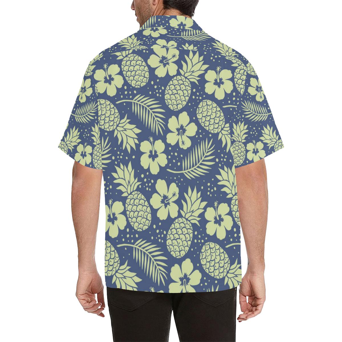 Pineapple Pattern Print Design PP07 Men Hawaiian Shirt-JorJune