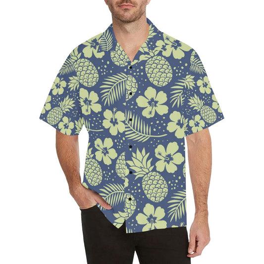 Pineapple Pattern Print Design PP07 Men Hawaiian Shirt-JorJune