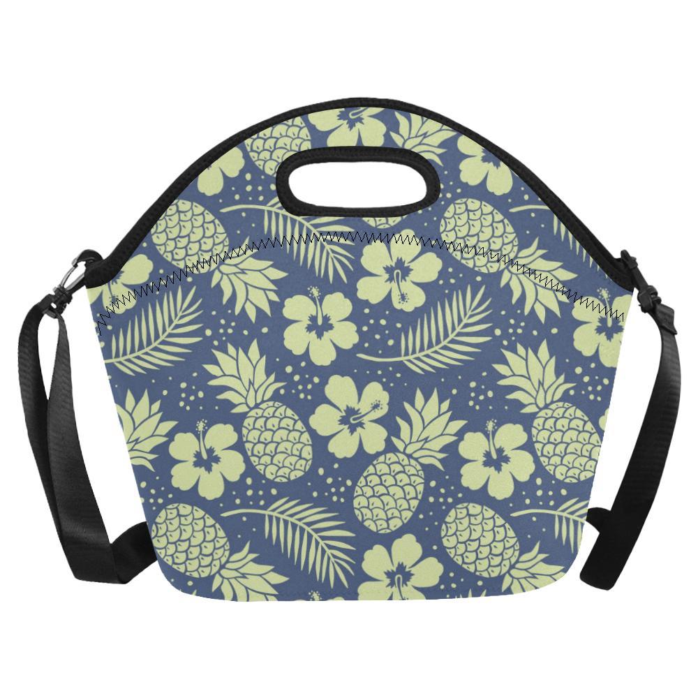 Pineapple Pattern Print Design PP07 Neoprene Lunch Bag-JorJune