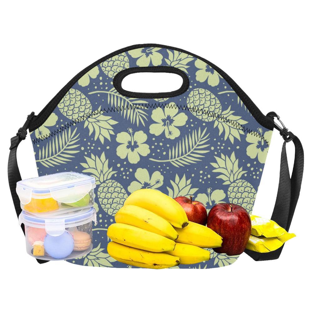 Pineapple Pattern Print Design PP07 Neoprene Lunch Bag-JorJune