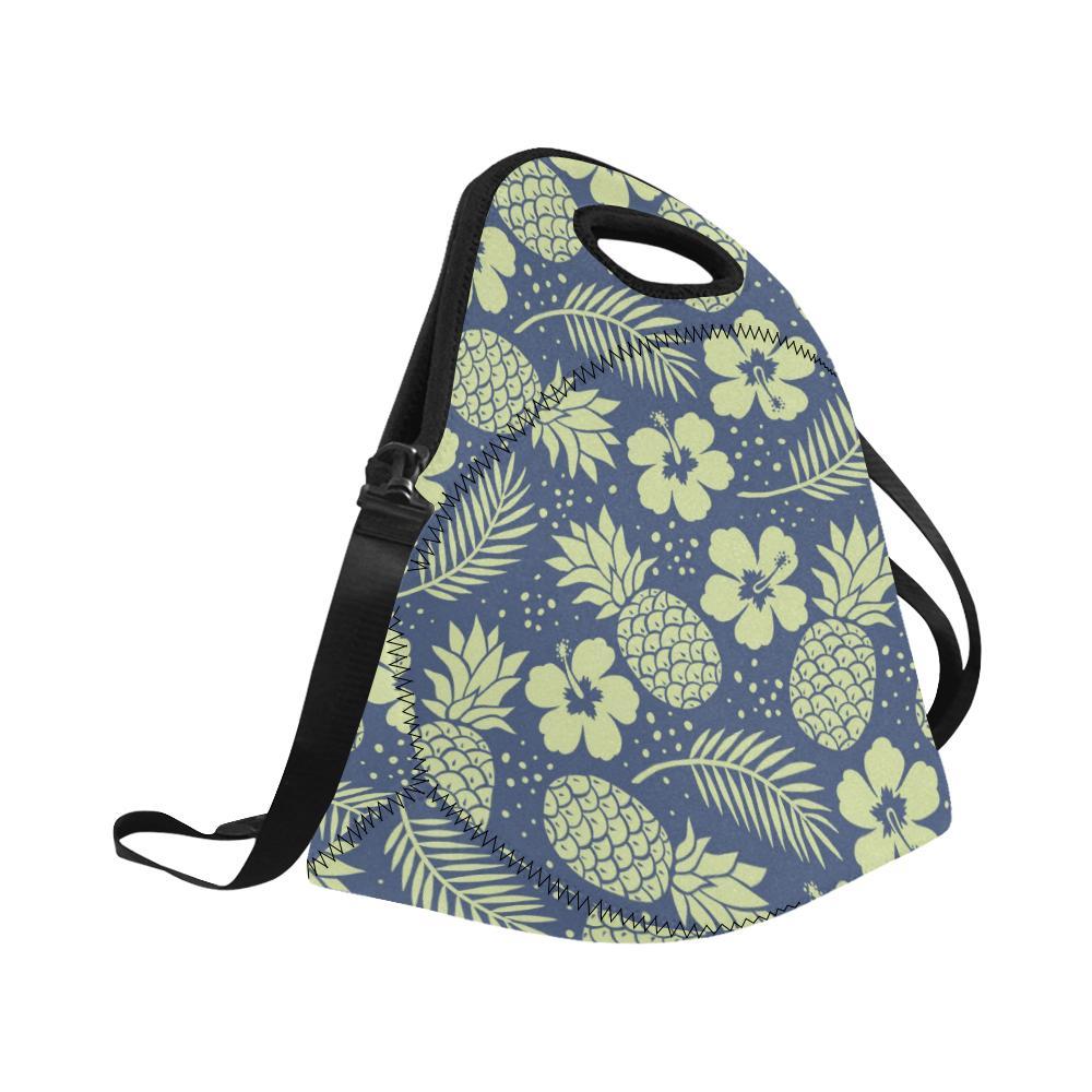 Pineapple Pattern Print Design PP07 Neoprene Lunch Bag-JorJune