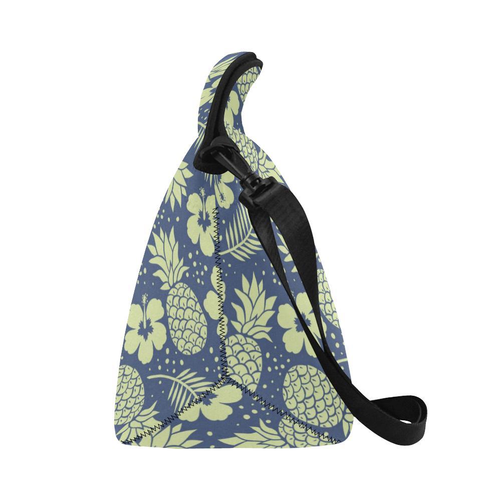 Pineapple Pattern Print Design PP07 Neoprene Lunch Bag-JorJune