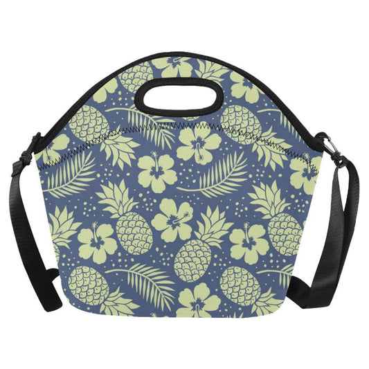 Pineapple Pattern Print Design PP07 Neoprene Lunch Bag-JorJune