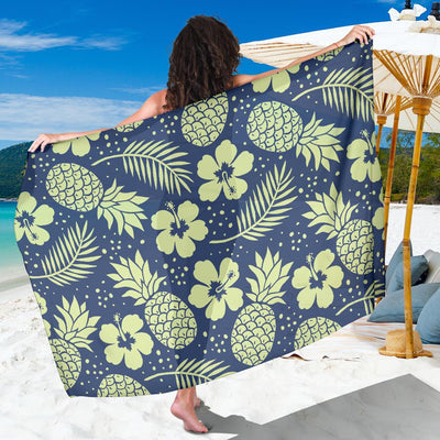 Pineapple Pattern Print Design PP07 Sarong Pareo Wrap-JORJUNE.COM