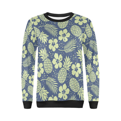 Pineapple Pattern Print Design PP07 Women Long Sleeve Sweatshirt-JorJune