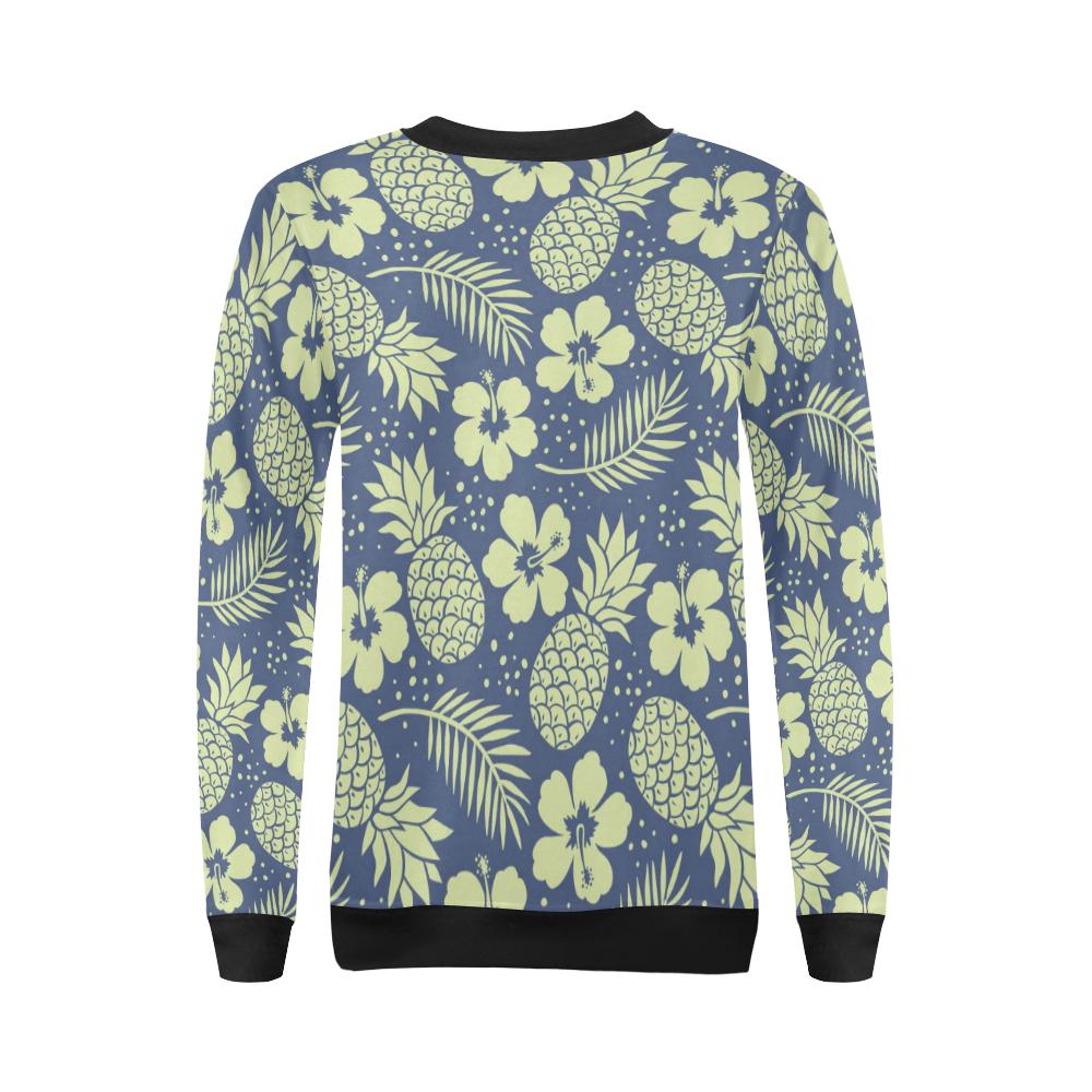Pineapple Pattern Print Design PP07 Women Long Sleeve Sweatshirt-JorJune