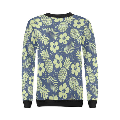 Pineapple Pattern Print Design PP07 Women Long Sleeve Sweatshirt-JorJune