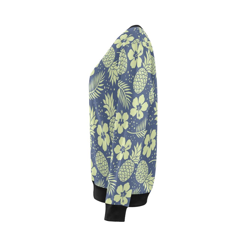Pineapple Pattern Print Design PP07 Women Long Sleeve Sweatshirt-JorJune