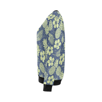 Pineapple Pattern Print Design PP07 Women Long Sleeve Sweatshirt-JorJune