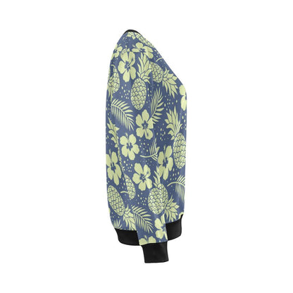 Pineapple Pattern Print Design PP07 Women Long Sleeve Sweatshirt-JorJune