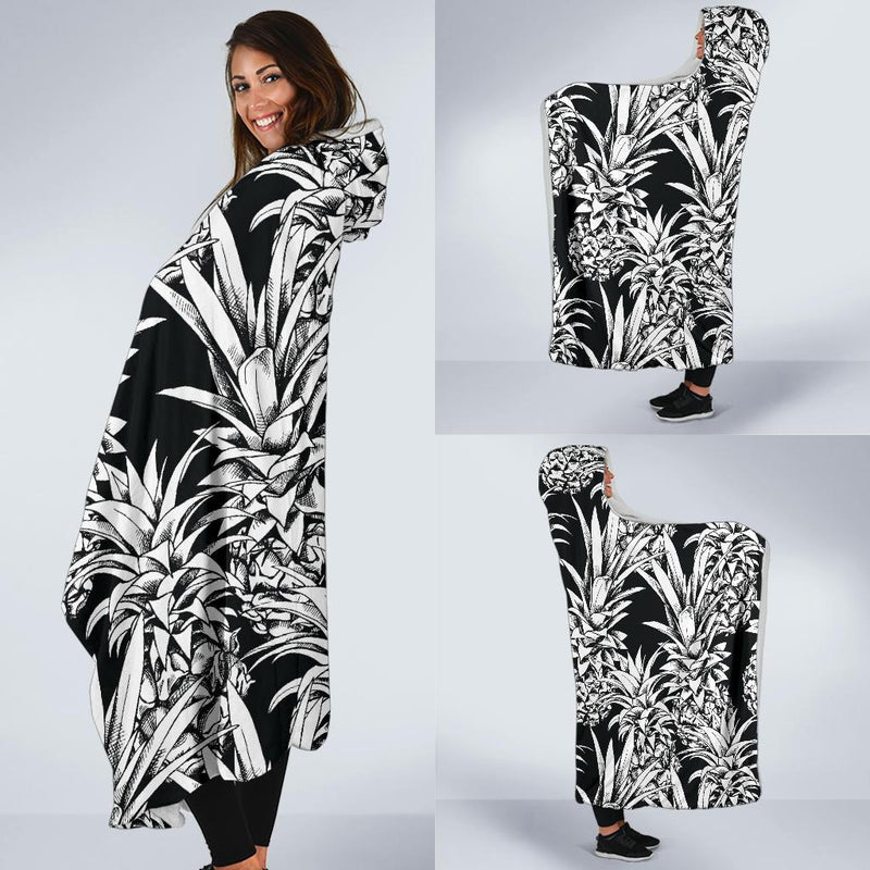 Pineapple Pattern Print Design PP08 Hooded Blanket-JORJUNE.COM